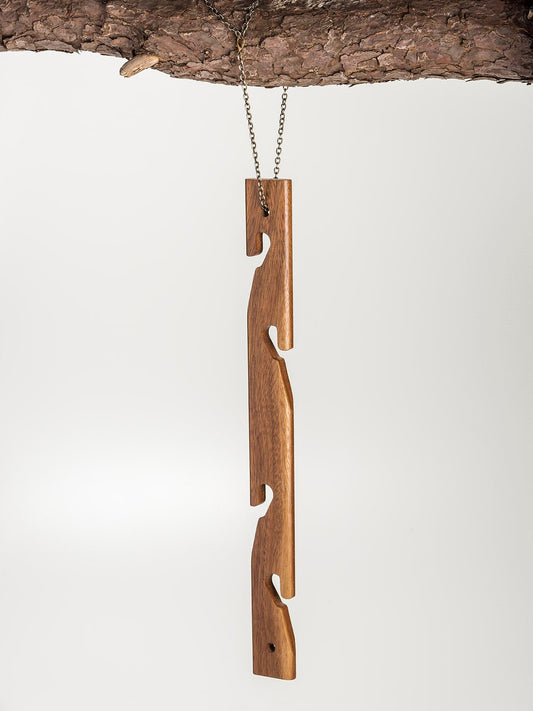 Acacia Wood Hanging Plant Holder – 4-Pot Indoor/Outdoor Display