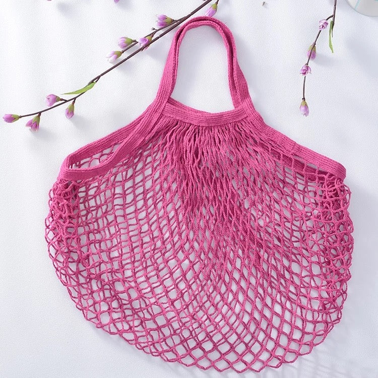 Organic Cotton Mesh Shopping Bag – Reusable, Breathable & Washable